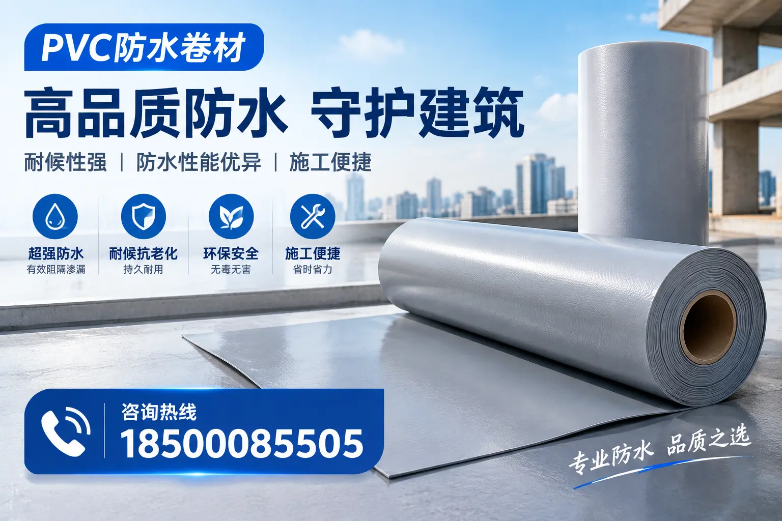 PVC防水卷材的防水效果评测，适合儋州的科学依据